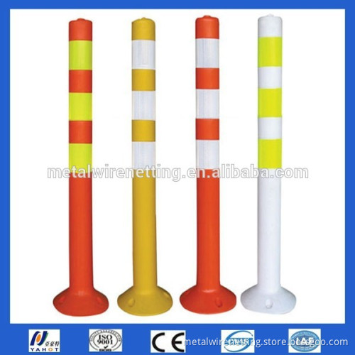 Removable Plastic Sign Post On Road